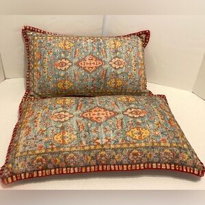 Colorful Patterned 24x14 Throw Pillows, Set of 2